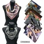 Szaliki damskie wzorzyste multikolor C550802