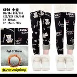 Leggingsy dla dzieci czarne z misiem 98-128 cm