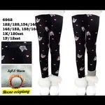 Leggingsy dla dzieci czarne z serduszkami rozmiary 96-128 cm