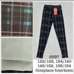 Leggingsy dla Dzieci w Kratę z Futerkowym Ociepleniem