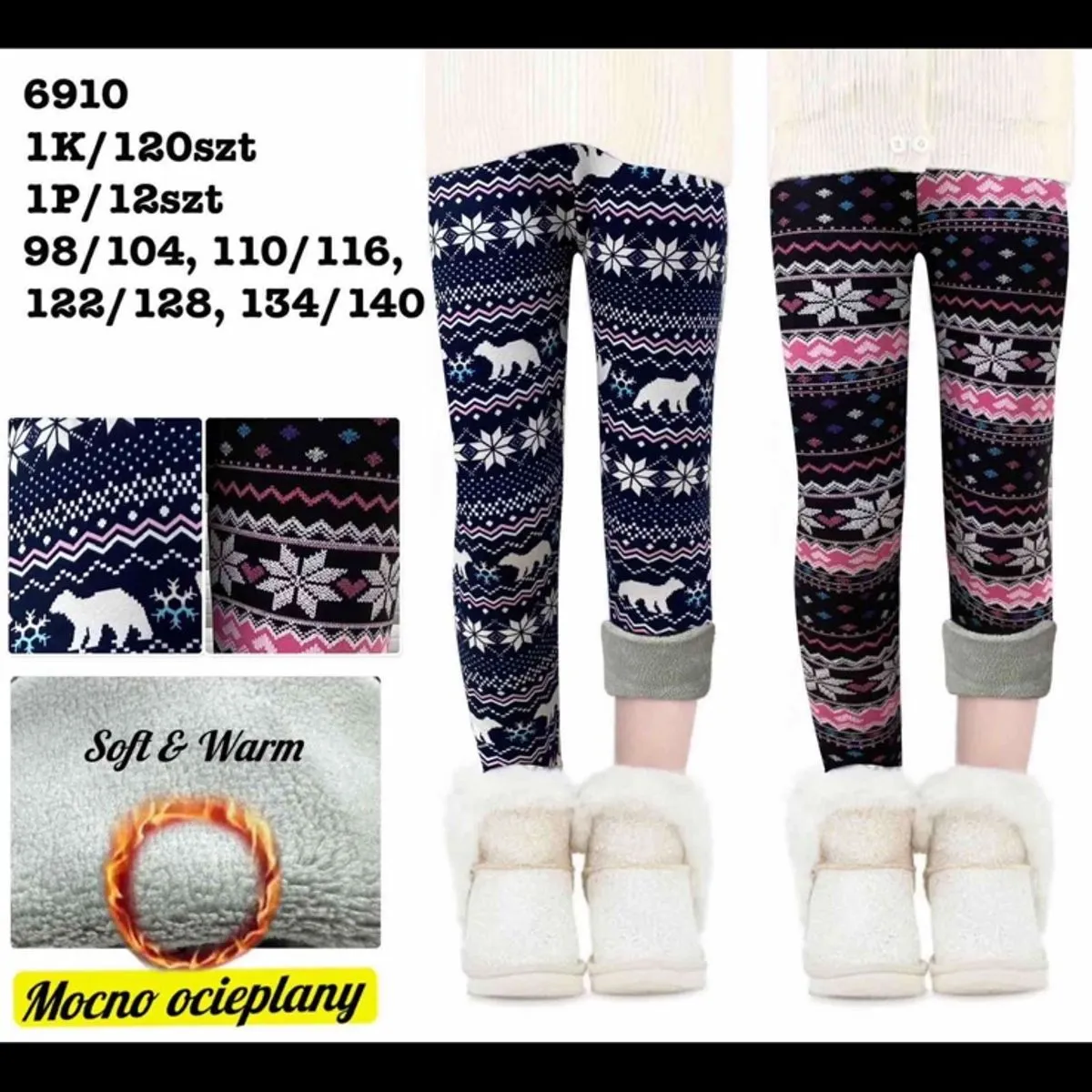 Legginsy dla dzieci Soft Warm 9-10, 11-12, 13-16 lat