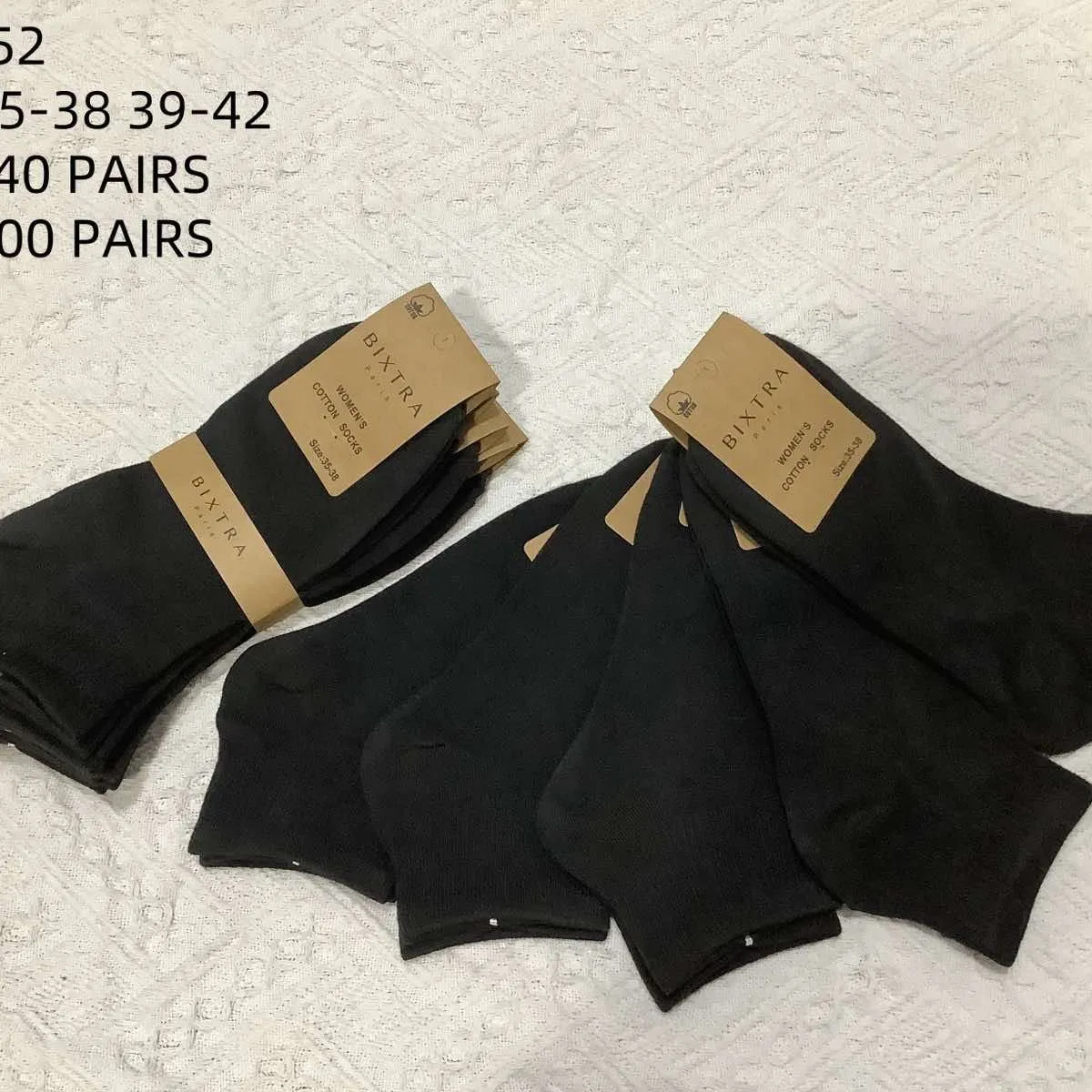 Skarpetki damskie czarne ankle socks rozmiar 38-42 NO:CO52