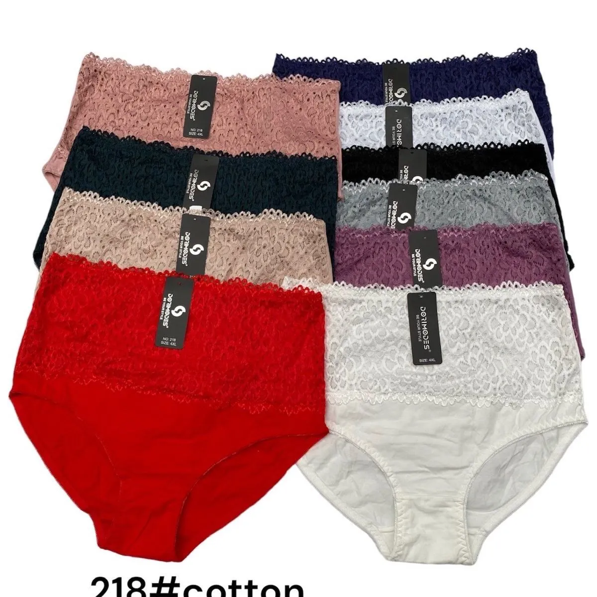 Majtki damskie bawełniane XL-4XL 218# mix kolorów