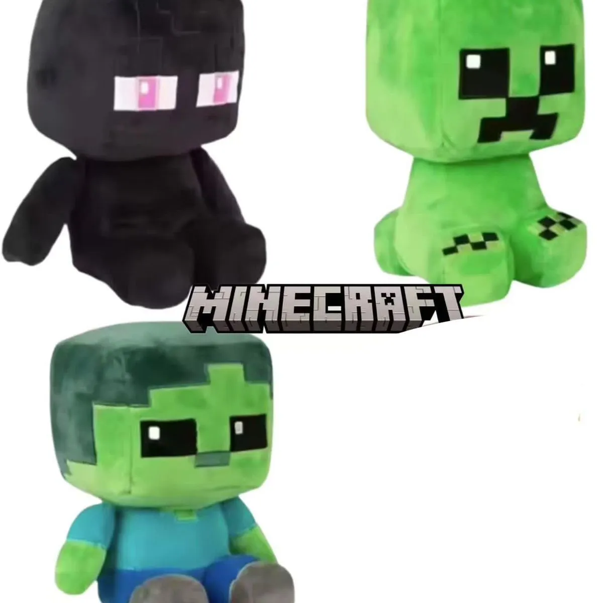 Maskotka Pluszowa Minecraft 25cm Zestaw Creeper Enderman Zombie