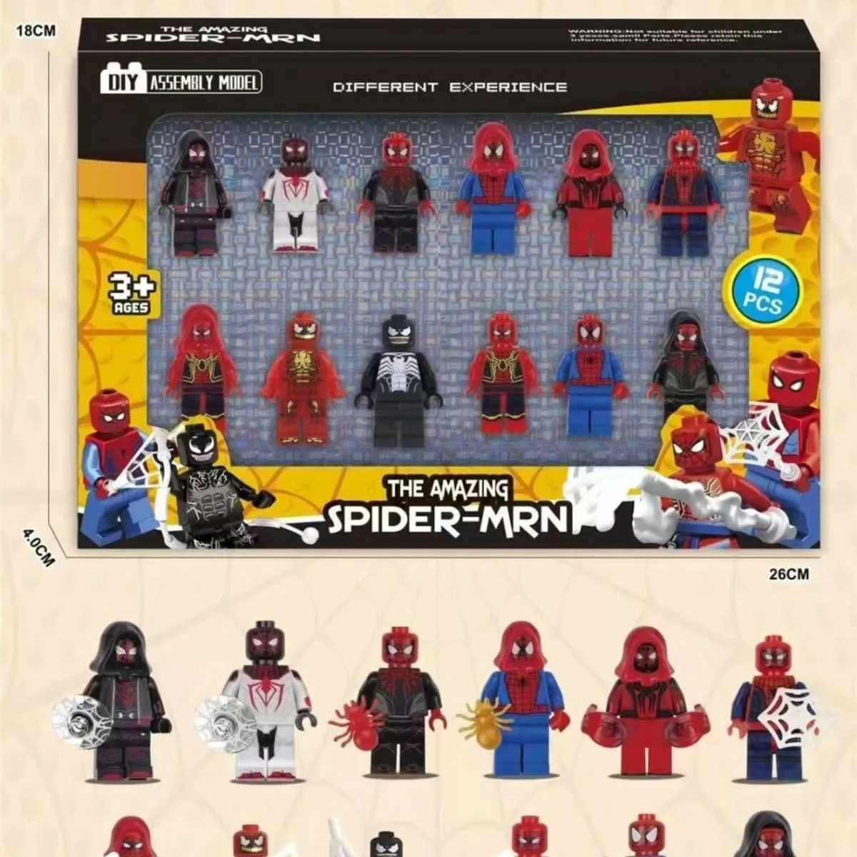 Zestaw figurek Spider-Man The Amazing 19 cm x 20 cm