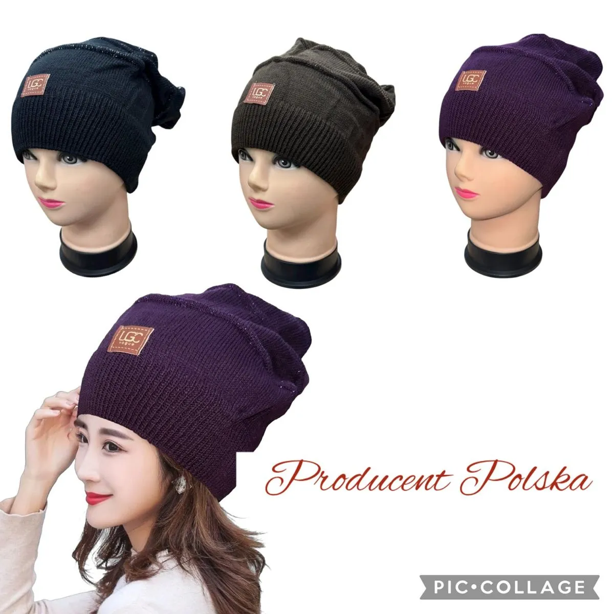 Czapki damskie beanie LG 3 kolory