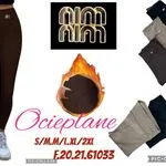 Legginsy damskie ocieplane S/M/L/XL/2XL brązowe/czarne