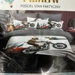 Pościel 160/200 Filrdown fakturowana motywy motocyklowe