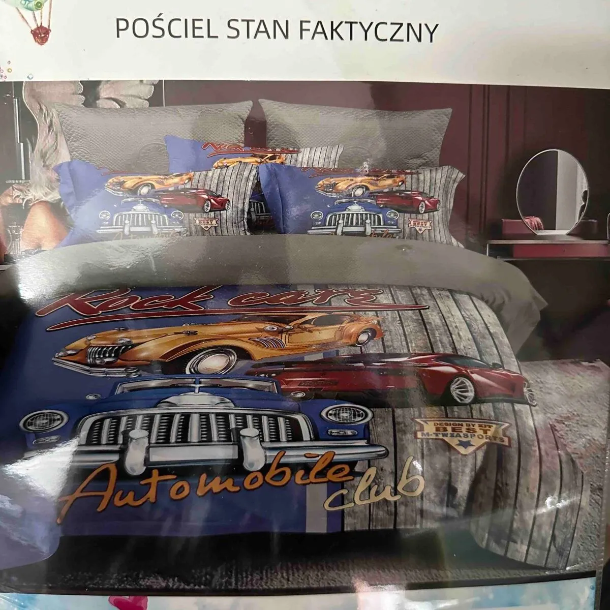 Pościel 160/200 Filrrow 100% nie farbujące Automobil Club