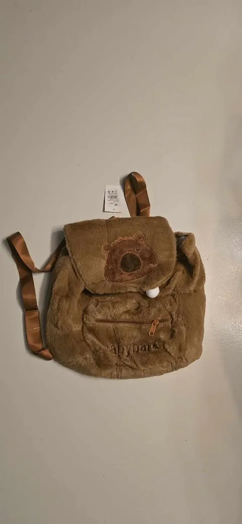 Pluszowy Plecak Torebka Kapibara Brązowa Miękka Maskotka