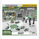 Zestaw Zabawki Military Parking Lot Alloy Car 20 szt mapa 67x9 cm