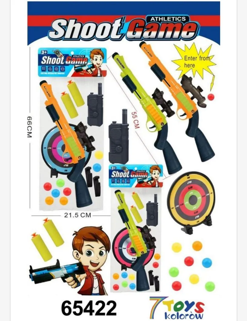 Zestaw do Strzelania Shoot Game z Tarczą i Pociskami