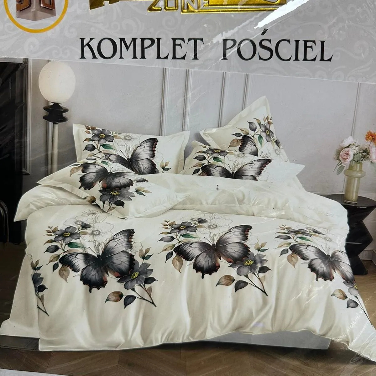 Komplet Pościel 4CZ Milano Zone 200/220 3D Motyl