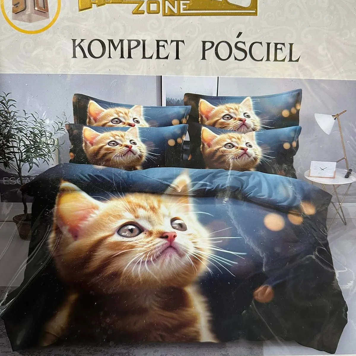 Komplet Pościel 4cz Milano 200/220 Kocięta