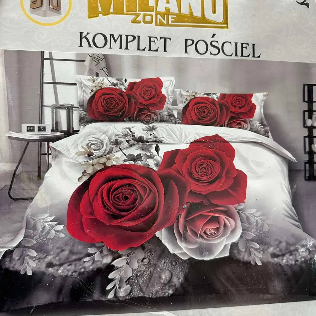 Komplet Pościel 4CZ Milano 200/220 Róże