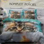 Komplet Pościeli 4cz Milanoano 200/220 z kotem