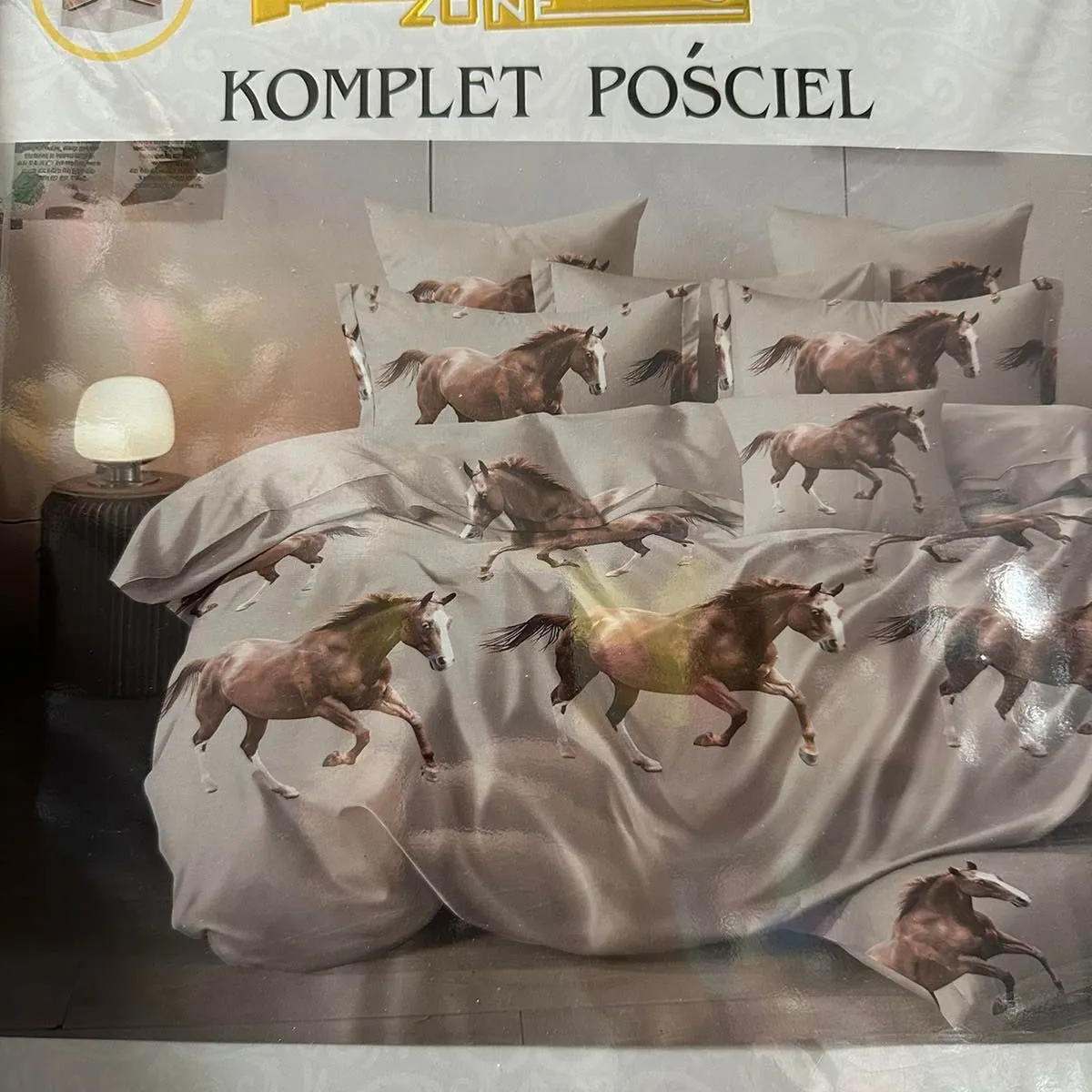 Komplet Pościel 4cz Milano 200/220 z końmi