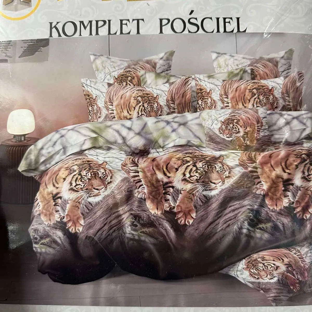 Komplet Pościel 4CZ Milano 200/220 Tygrys