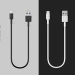Kabel do Power Banka USB-C/USB 30cm 3A czarny/biały