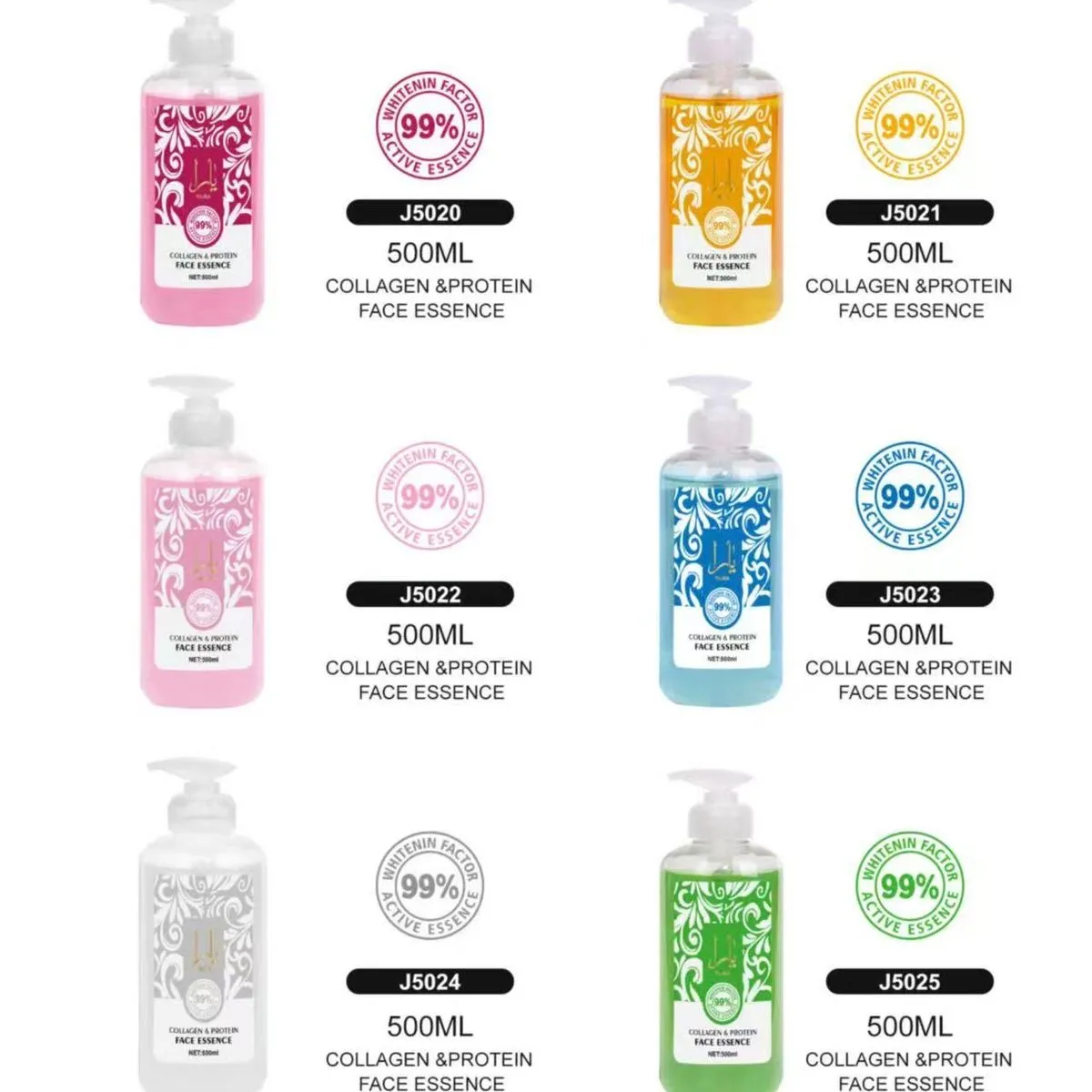Esencja do twarzy Collagen Face Essence 500ml 6 kolorów