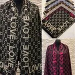 Szaliki damskie viscose cotton LOVE wzór 12 szt