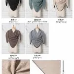 Szaliki damskie poncho triko 70x180cm czarny zielony beżowy