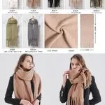Szaliki damskie 90% akryl 10% wełna mix 12 szt