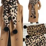 Szal damski Acry, leopard wzór 772 mix 12 szt