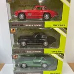 Zestaw 3 Metalowych Modeli Samochodów Die Cast Scale 1:100