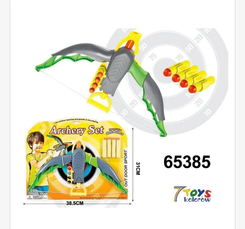 Zabawkowy Łuk Archery Set z 4 Strzałami 35x38cm