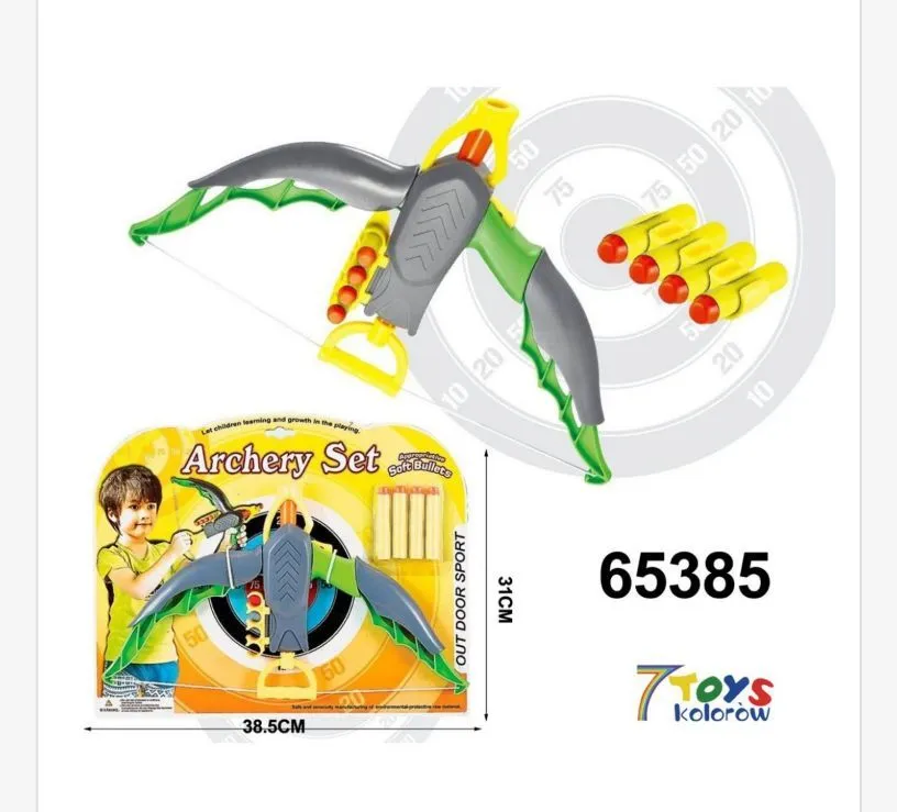 Zabawkowy zestaw łuk Archery Set z 4 strzałami 35 cm