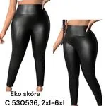 Legginsy damskie eko skóra XL-6XL czarne