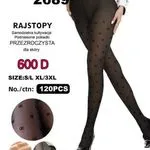 Rajstopy damskie 600D XL/3XL z wzorem kratki