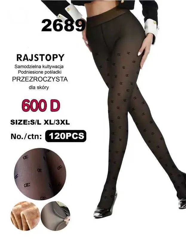 Rajstopy damskie 600D XL/3XL z wzorem kratki