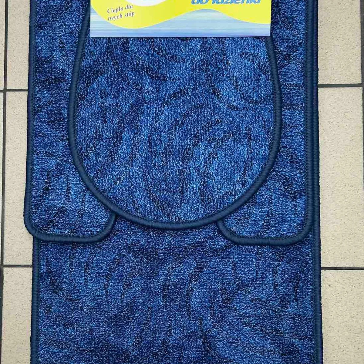 Komplet dywaników łazienkowych 3PCS 50/75 45/50 35/45 granatowy