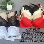 Biustonosz damski push-up 619D# beżowy/czarny/czerwony/biały
