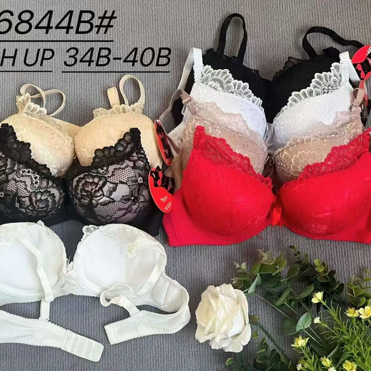 Biustonosz damski push-up 34B-40B koronka