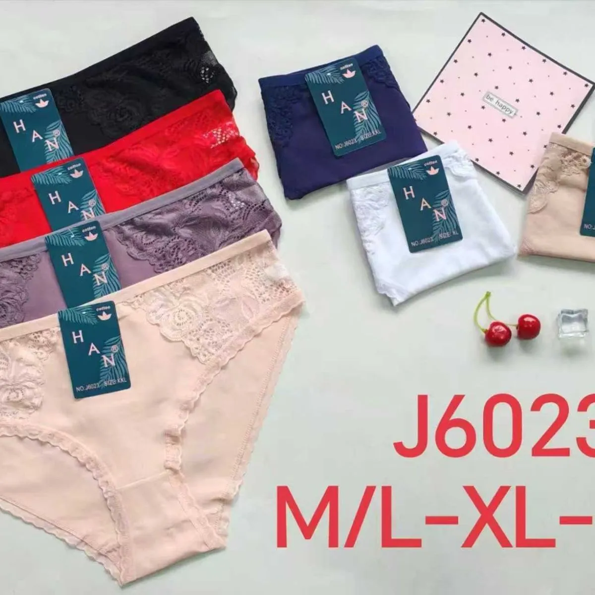 Majtki damskie Han J6023 ML-XL-2XL, zestaw kolorów