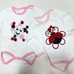 Zestaw body dla niemowląt 1-3M z Pandą i Biedronką