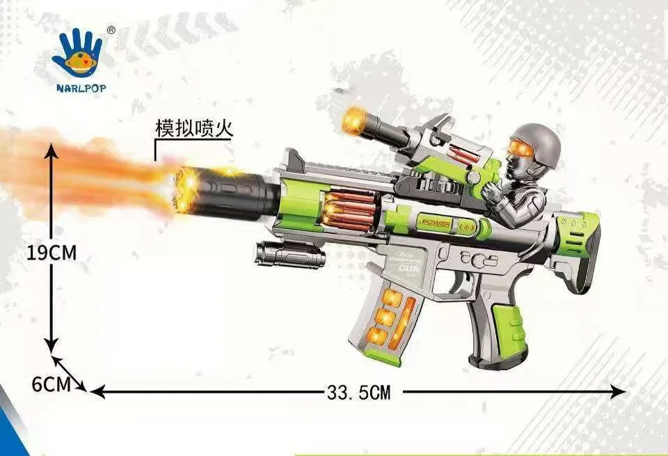 Pistolet na kulki Nerf Pop 33,5cm zielony-szary