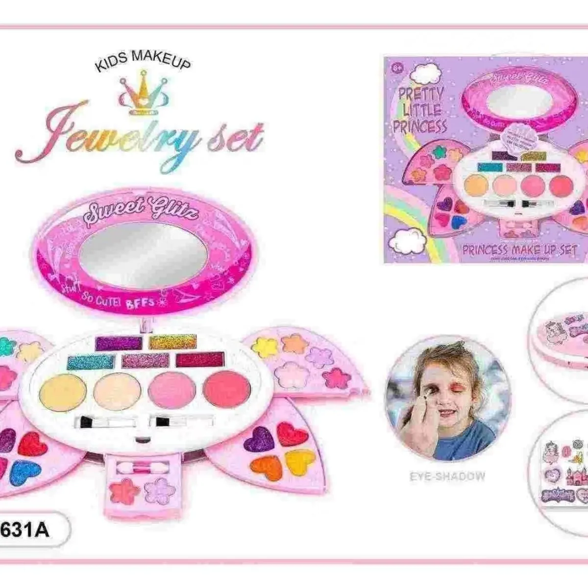 Zestaw do makijażu dla dzieci Princess Jewelry Set DQ831A