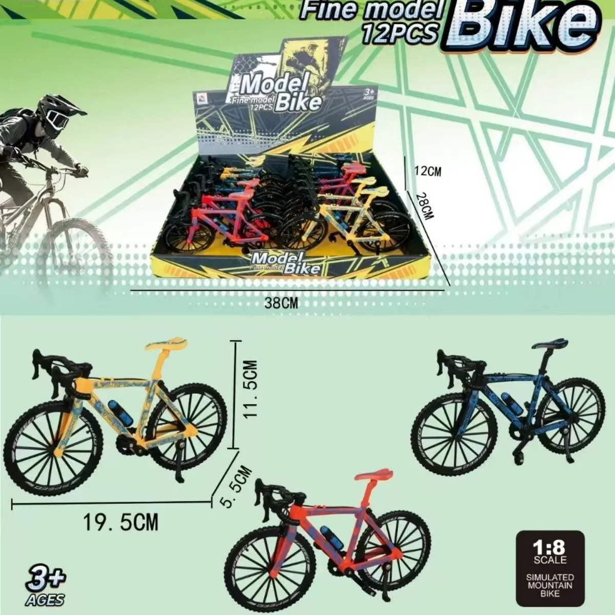 Model Bike Fine - miniaturowe modele rowerów 1:18, 12 szt