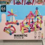 Zabawki Magnetics Magnetic Sticks 64PCS 3+
