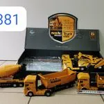Zestaw zabawek NILE Truck: betoniarka, wywrotka, koparka