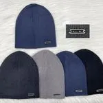 Czapki męskie beanie dzianinowe granatowe/szare/czarne