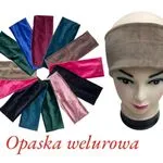 Opaska damska welurowa wielokolorowa