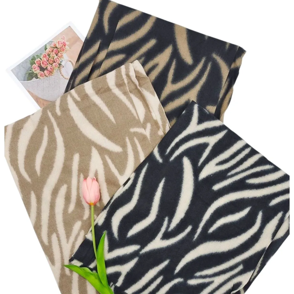 Szaliki damskie w deseń zebry H-9027