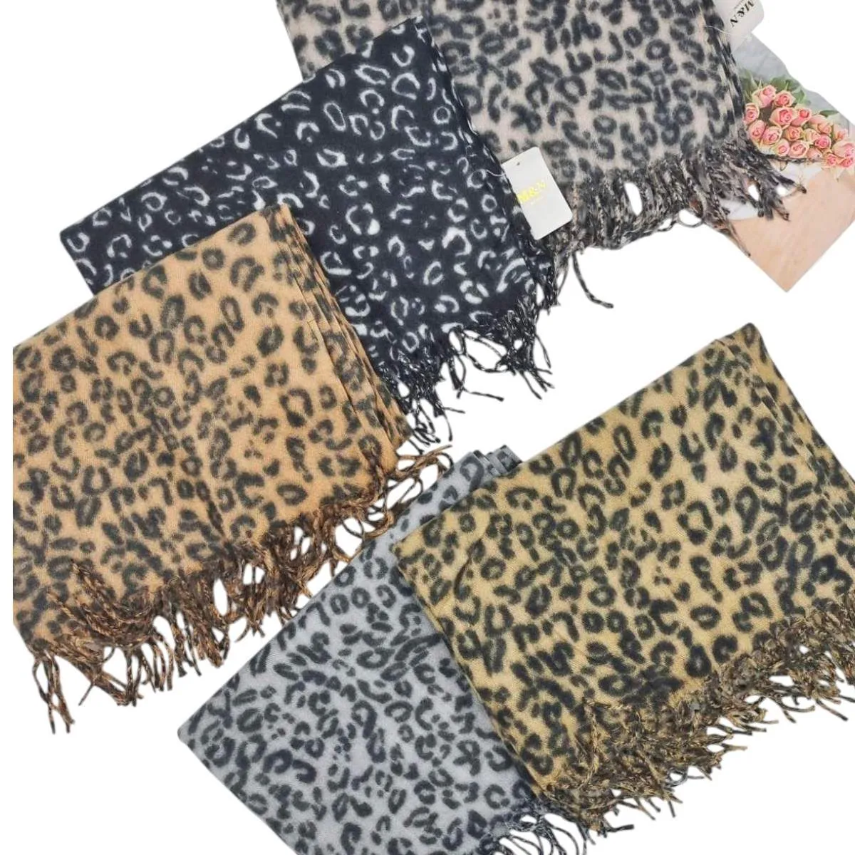 Szaliki damskie wzór panterki H-9028