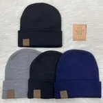 Czapki męskie beanie czarne, szare, granatowe