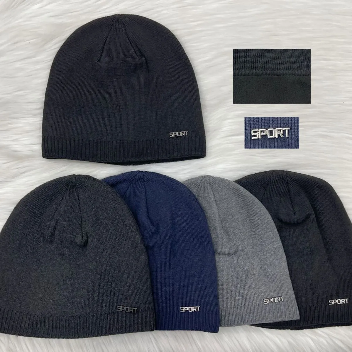 Czapki męskie beanie SPORT 5 kolorów